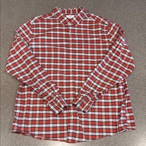 Men’s Southern Tide Red, White, and Blue Plaid Button Down Shirt Size XXL
